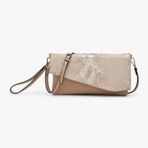 Margot clutch with animal print flap